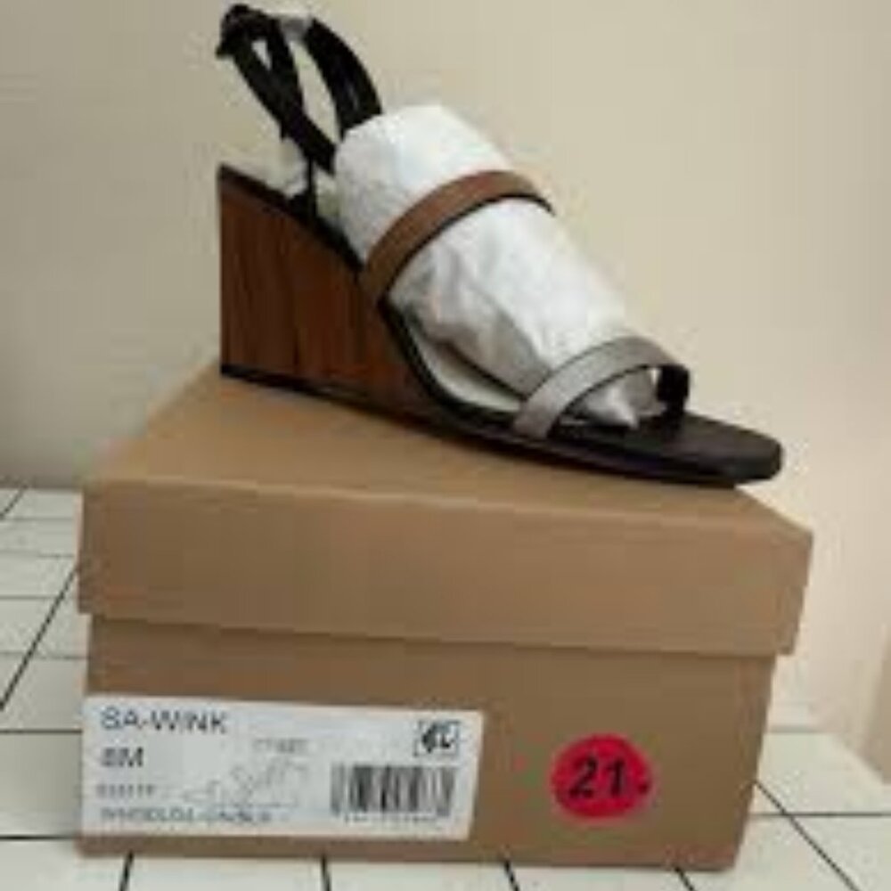 3 -NIB- SANCTUARY WINK ANKLE STRAP WEDGE SANDALS - Picture 6 of 7